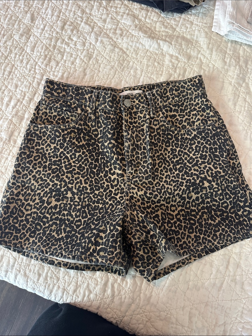 Mango leopard shorts size 6